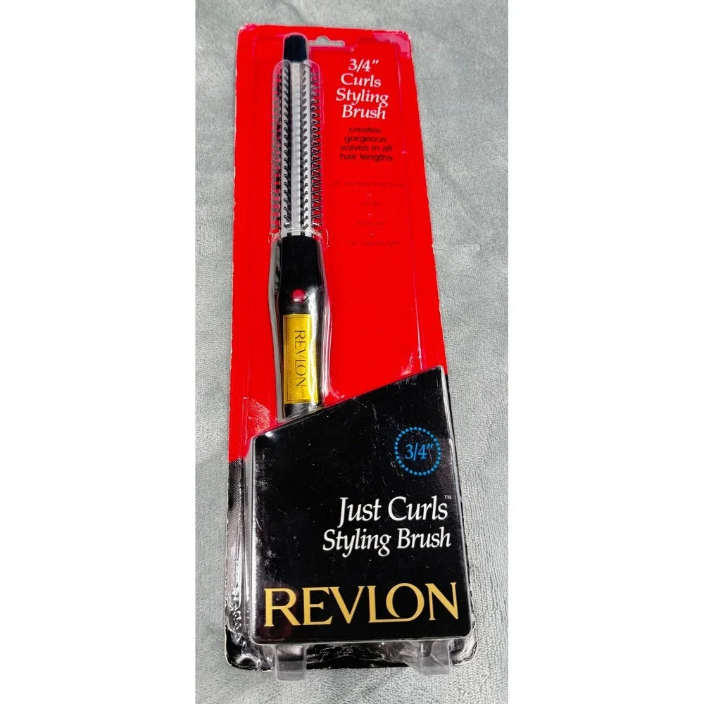 Revlon Just Curls Styling Brush 3/4 Inch RV-011C Hot Curling Iron New